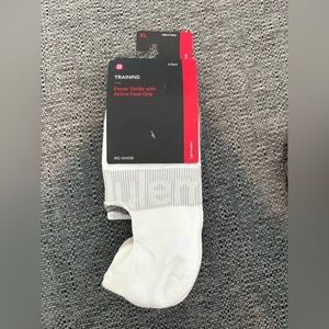 Lululemon Power Stride No-Show Sock Active Grip 3 Pack Black White Grey NWT